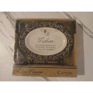 New Carson Home Accents Mother 4.5" X 6" Mini Plate w/stand!